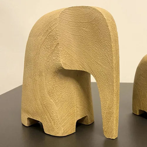 Escultura Elefante Em Poliresina - Mart 12786 Cor Marrom-claro
