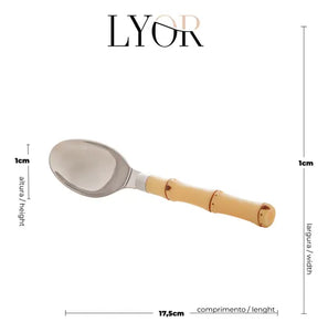 Colher P/sorvete Inox Com Cabo D/plástico Bambu Natural Lyor