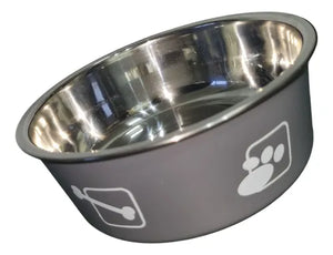Comedouro De Inox Antideslizante P 14cm Color Dive Color