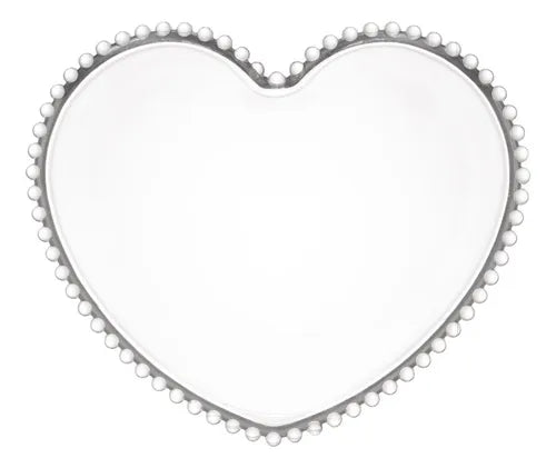 Pratos Raso De Cristal Coração 30cm Pearl Wolff