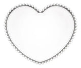 Pratos Raso De Cristal Coração 30cm Pearl Wolff