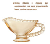 Molheira Em Cristal Wolff Pearl 40ml 9x5x6cm Âmbar Cor Rose