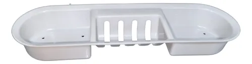 Suporte De Apoio Multiuso Com Ventosa Para Banheiro Branco