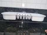 Suporte De Apoio Multiuso Com Ventosa Para Banheiro Branco